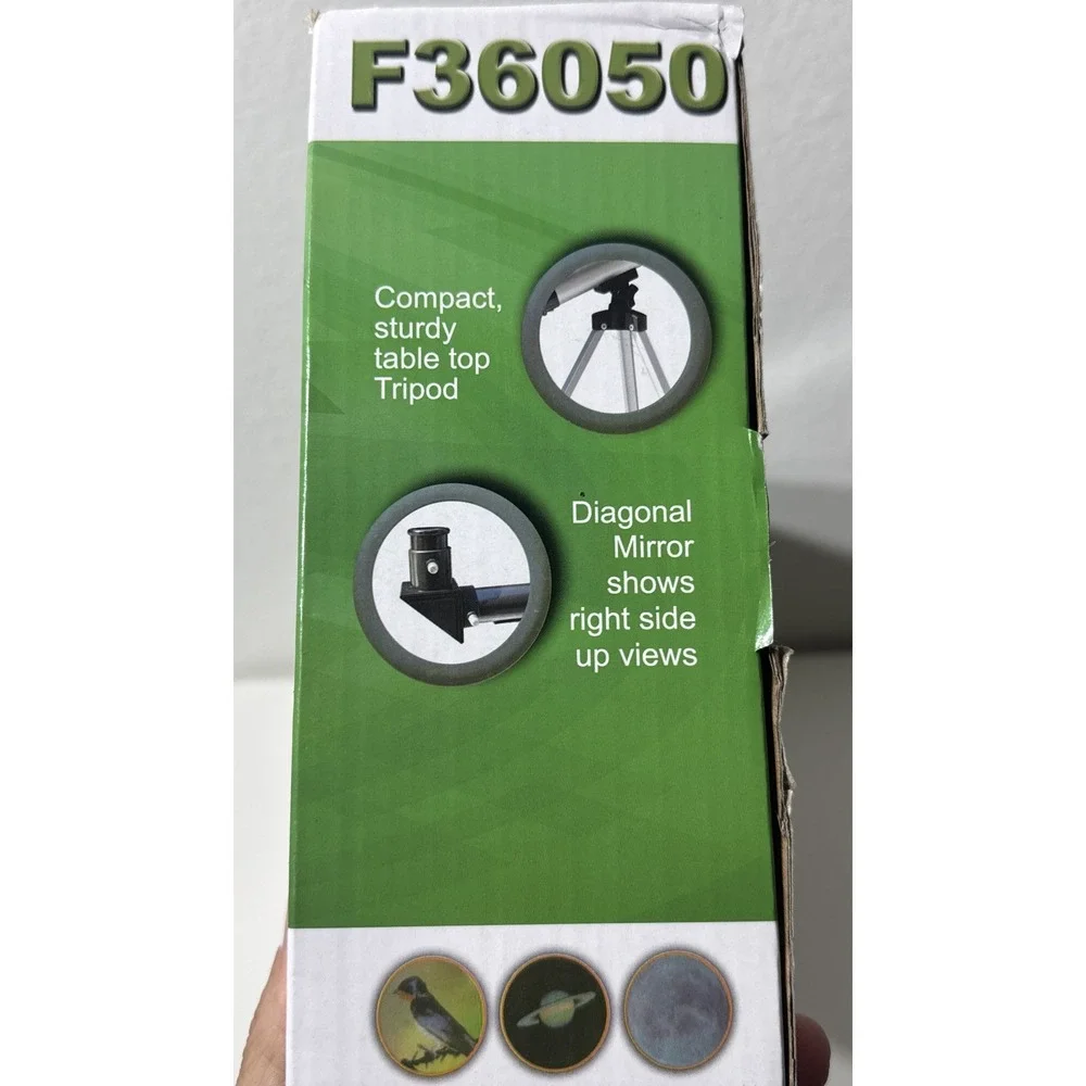 F36050 Optical Glass Telescope 6mm + 20mm Eyepieces Sturdy Tabletop‎ Tripod